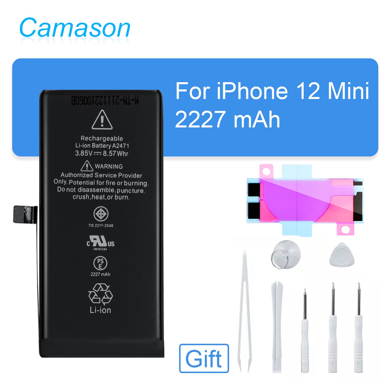 Camason Lithium Battery For iPhone 5 SE 6 6s 5s 7 8 Plus X XR XS Max 11 12 Pro High Capacity Replacement Batteries for iphone6: For iPhone 12 mini