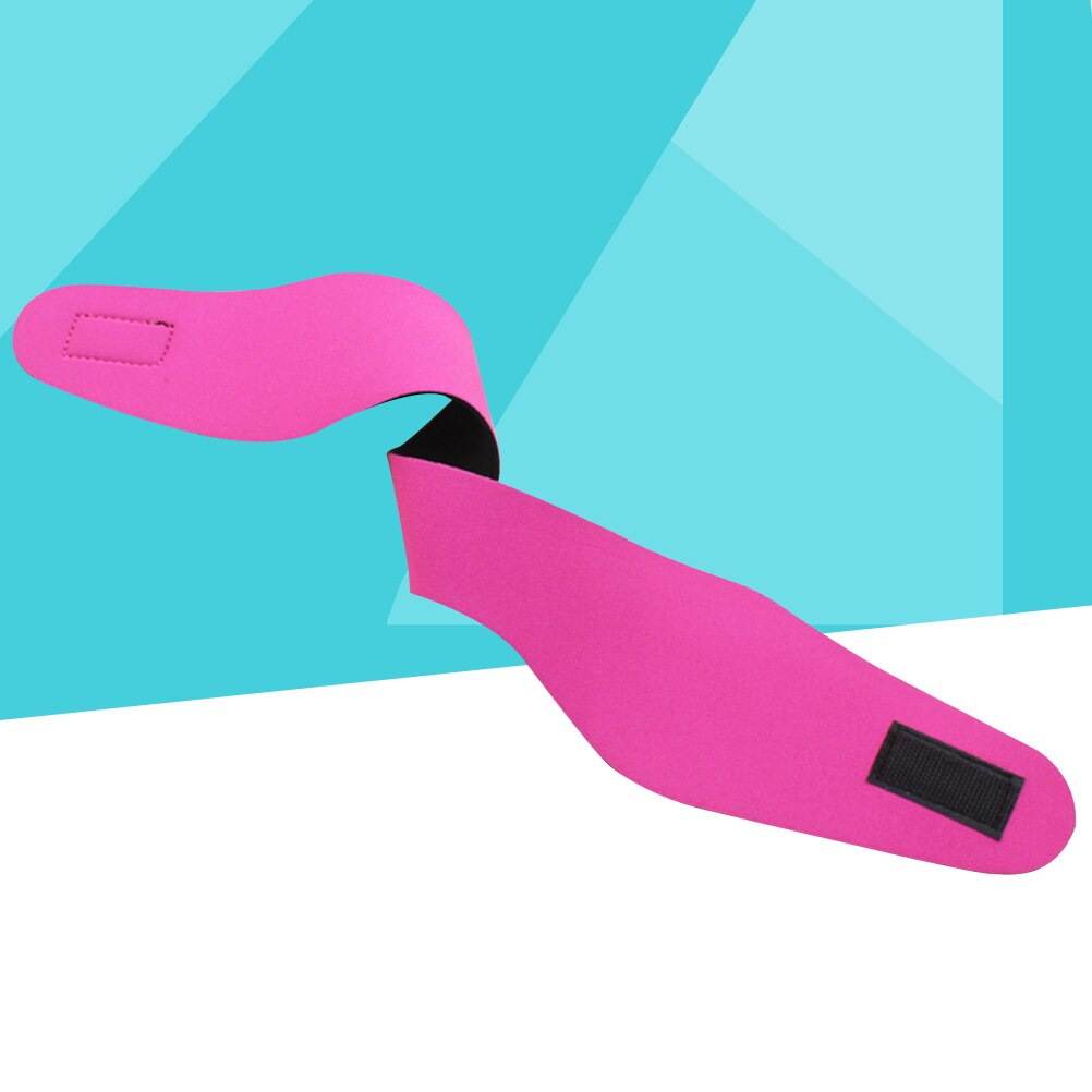 Diadema de natación de neopreno ajustable para niños y adultos, banda para el cabello de protección para las orejas, para Yoga y buceo (rosa roja): Rosy