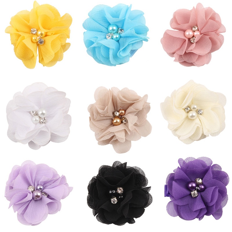 10 Pcs Baby Girl Hair Clips Accessories for Toddler Kids Children Girls Hair Bands Solid Flower Barrettes Clipper Pins