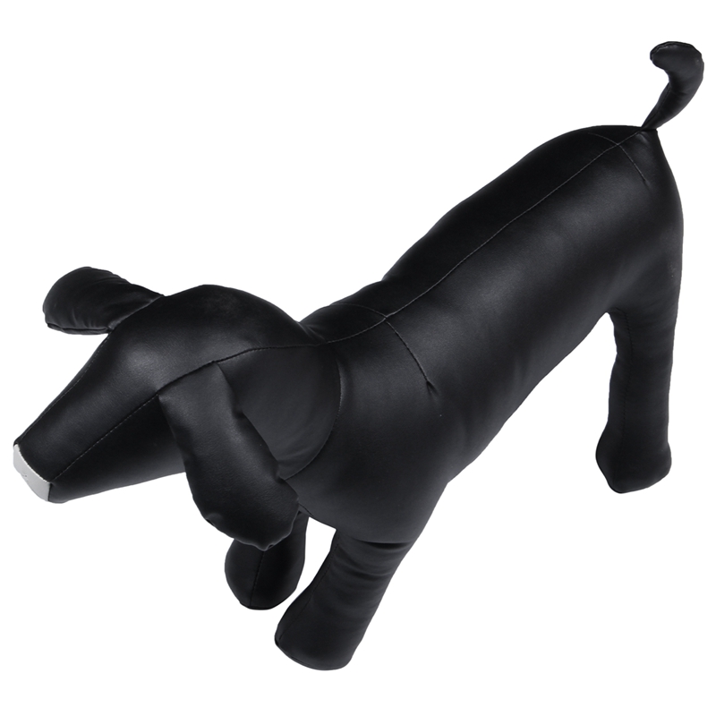 Maniquís de perro de cuero, posición de pie, modelos de perro, juguetes, tienda de animales, exhibición, maniquí: Gris