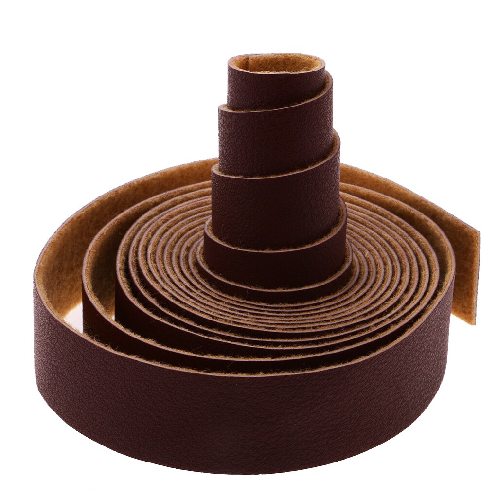 10 meter diy pu læder håndværk stropper strimler til læder håndværk tilbehør bælte håndtag håndværk gør 2cm bred: Let kaffe