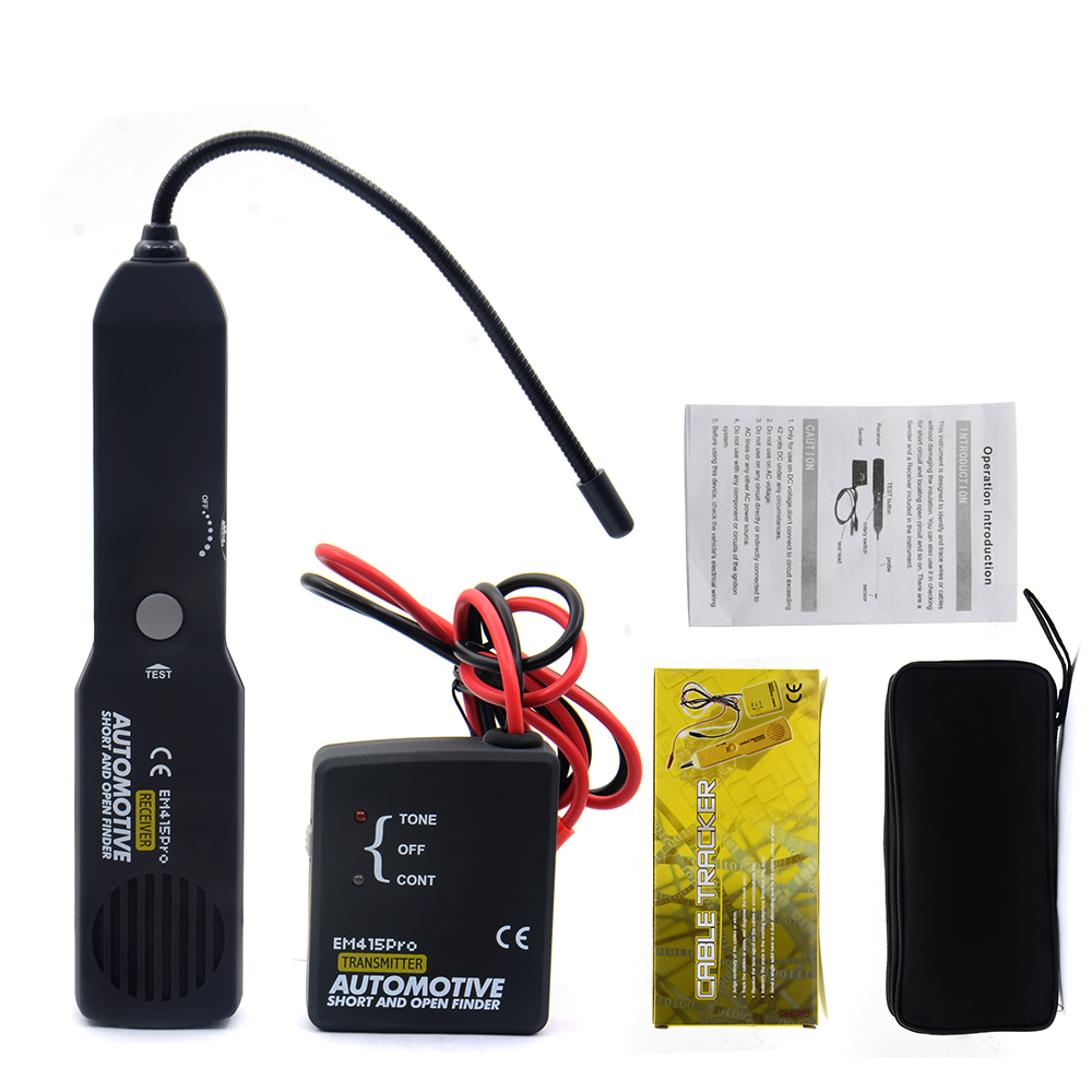 Carro automotivo curto & aberto localizador de circuito testador em415pro ferramenta reparo do carro detector tracer para fio ou cabo