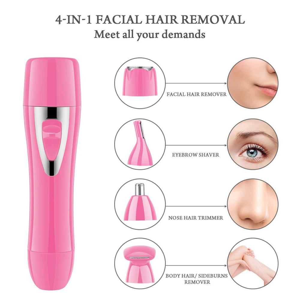 4- in- 1 epilator wenkbrauw neus haartrimmer haar ontharing scheerapparaat tondeuse schoon draagbaar multifunctioneel oplaadbaar unisex gezicht