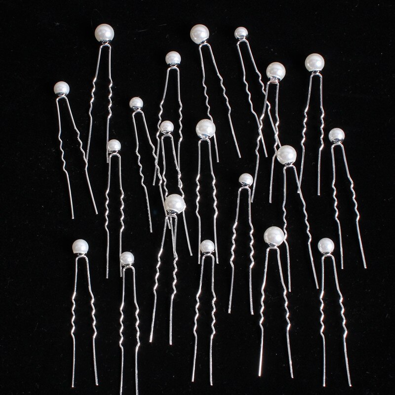 20Pcs Pearl Hair Pins - U Shape Bridal Hair Sticks - Women's Hair Jewelry Accessories
