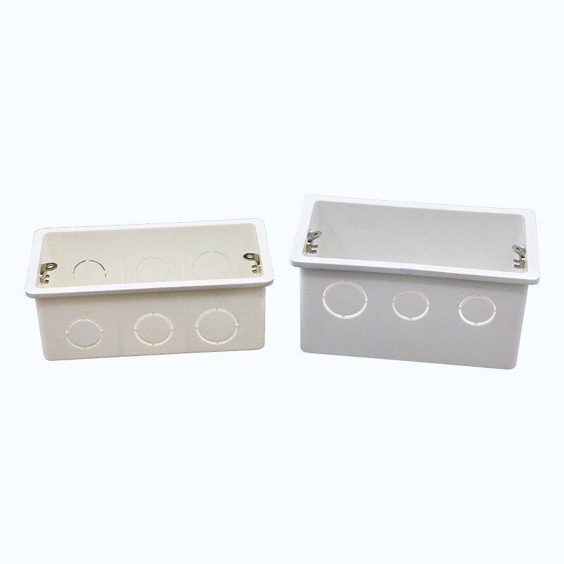 2pcs Wall Mounting Box Internal Cassette White Back Box 142*80*50mm For 146mm*86mm Standard Switch And Socket