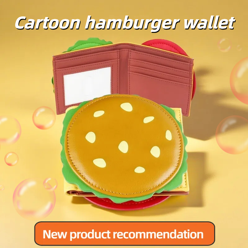 Burger shaped cute women's wallet men's ID card holder a standout item