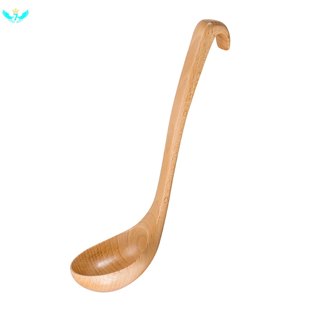 Cucharón de sopa de madera clásico Natural, utensilios de cocina internacionales de bambú, utensilios para el hogar para cocinar cuchara de mango largo