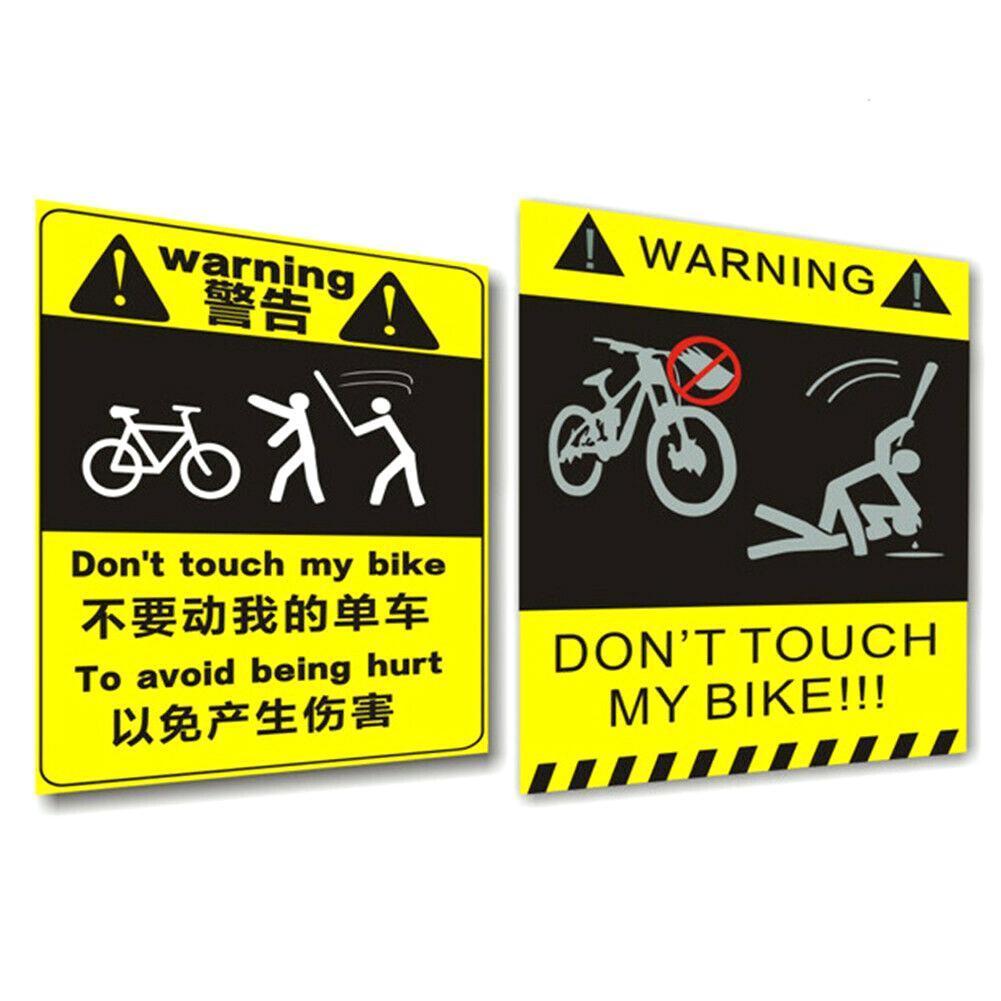 Pegatina de advertencia para bicicleta de un solo vehículo, accesorios de bicicleta, pegatina decorativa para bicicleta de montaña, Marco reflectante, decoración para bicicleta, adhesivo para bicicleta Ar P2E9