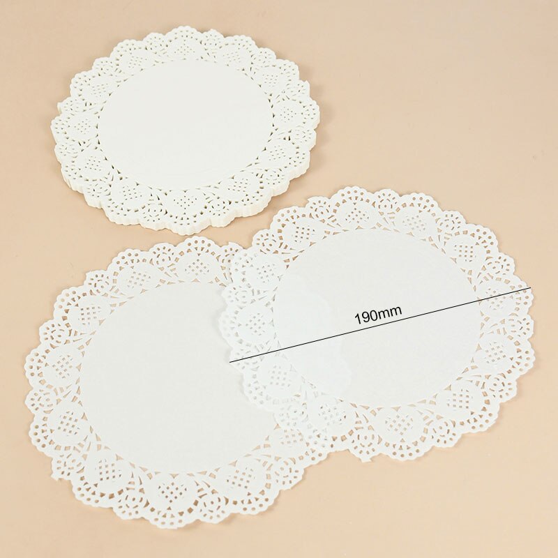 100pcs White Round Paper Doilies Doily Lace Placemats for Tables Wedding Christmas Birthday Party Cake Placemat Table Decoration: B05