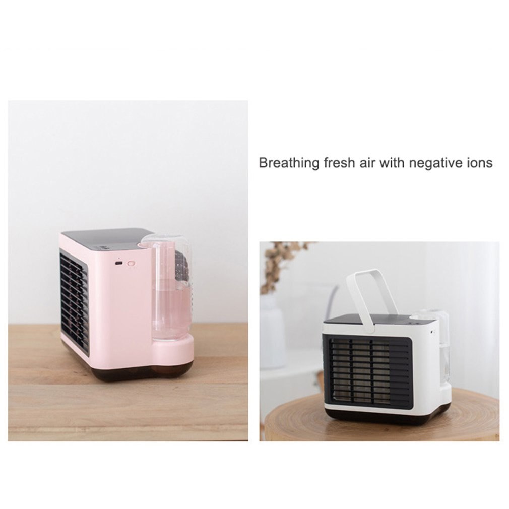 Usb Rechargeable Negative Ion Air Conditioning Fan Three Gear Wind Speed Low Noise Small Mini Water Cooling Fan