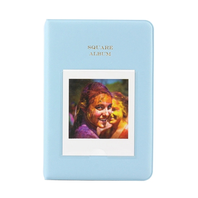 Quadratisches Fotoalbum, farbiges Buch/Wandalbum/Aufkleber, Filmpapier für Fujifilm Instax SQ6 SQ10 SQ20 Kamera und SP-3 Drucker: Silber/Grau
