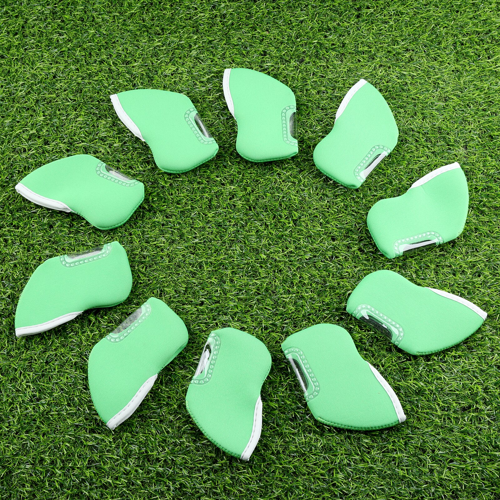 Neopreen Golf Ijzers Headcover Iron Putter Head Beschermende Covers Window Golf Club Head Cover Golf Accessoires Zwart/Blauw/ groen: Green