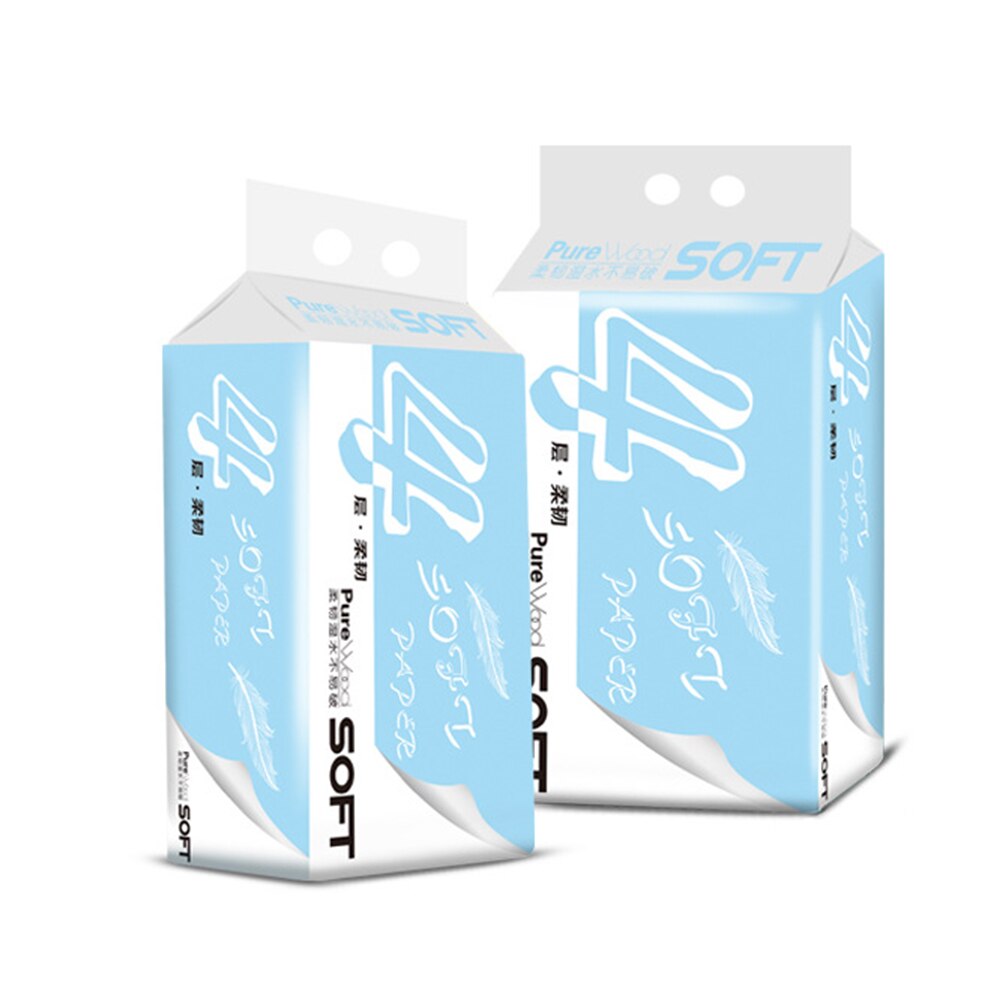 6 Rolls Toilet Paper Bulk Rolls Bath Tissue Bathroom White Soft 4 Ply: Default Title