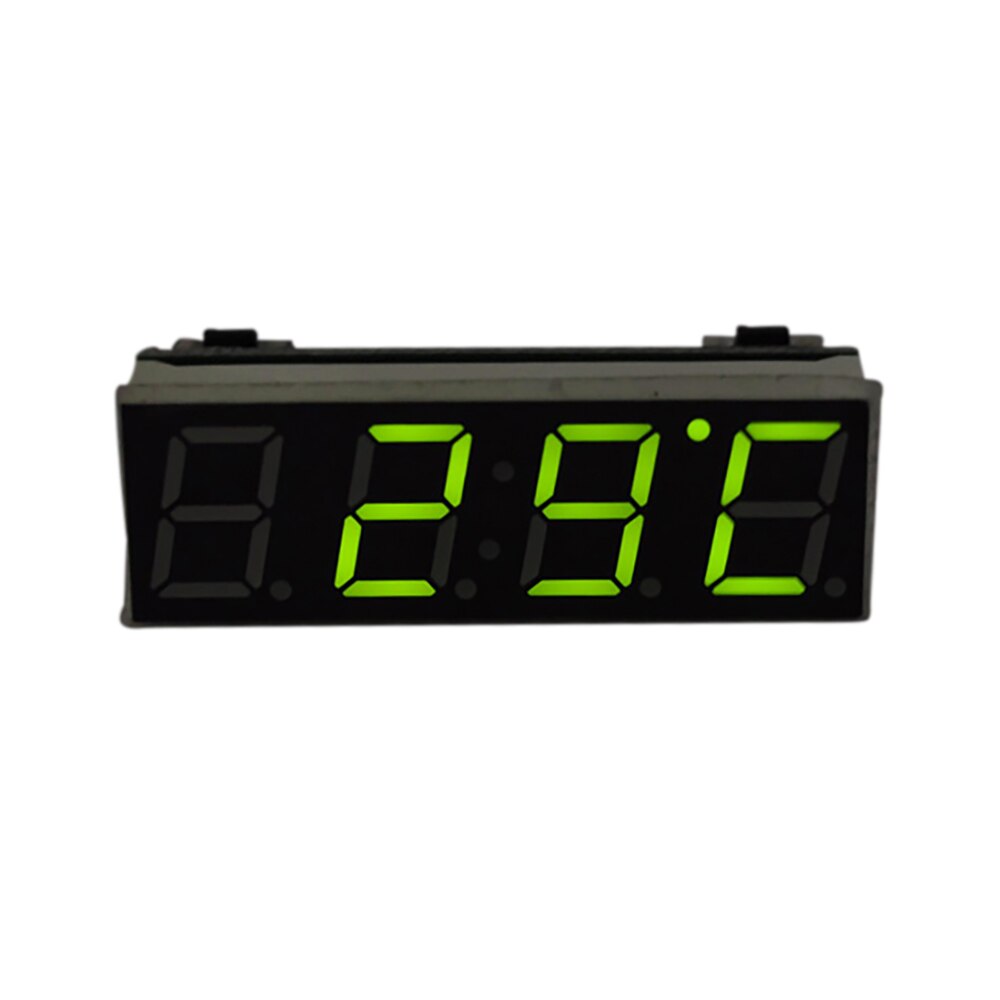 Car Electric Clock Digital Timer LED Temperature Auto Replacement Parts Thermometer Voltmeter LED Display Green Blue Red Light: Green
