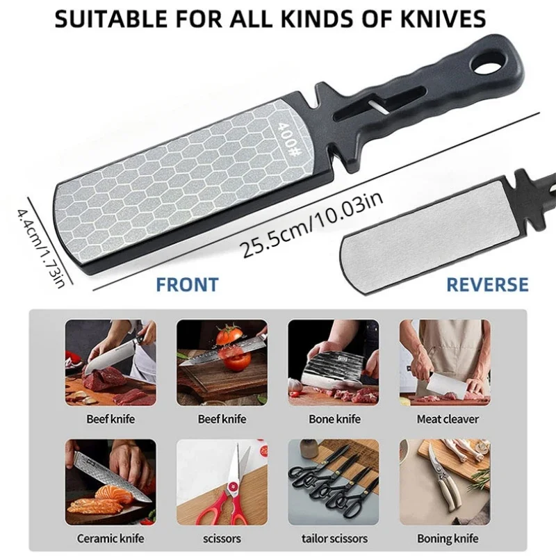 Double Sided Knife Sharpene 1pc Household Kitchen Knife Handheld 5 in1 Knife Sharpener Multifunctional Tools Household VIE LENTE