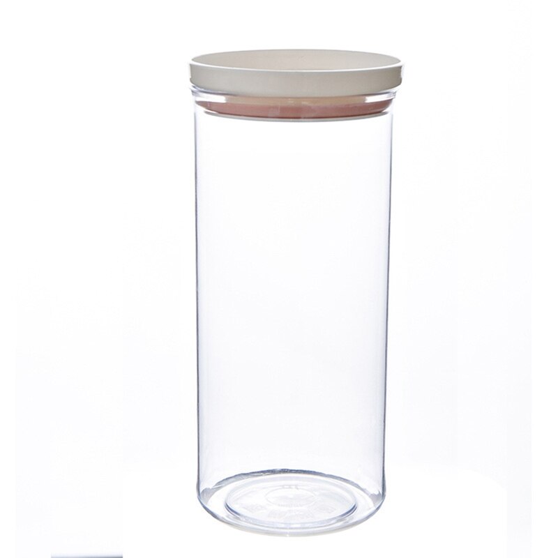 Snoeppot voor specerijen glazen transparante container glazen potten met deksels koekjestrommel keukenpotten en deksels: Roze 700ml