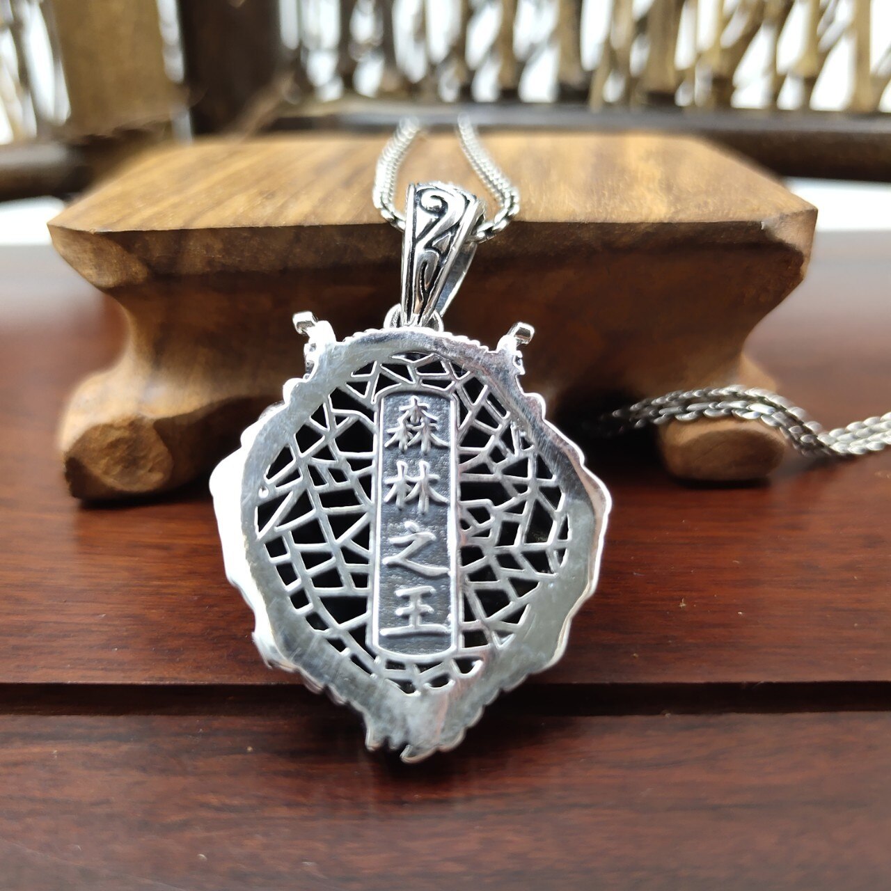 Bocai pure  s925 silber schmuck retro persönlichkeit punk dominante krone löwenkopf anhänger beliebter mann freund