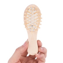 Mini Wooden Hair Vent Brush Brushes Hair Care and Beauty SPA Massager Massage Comb 17Y6