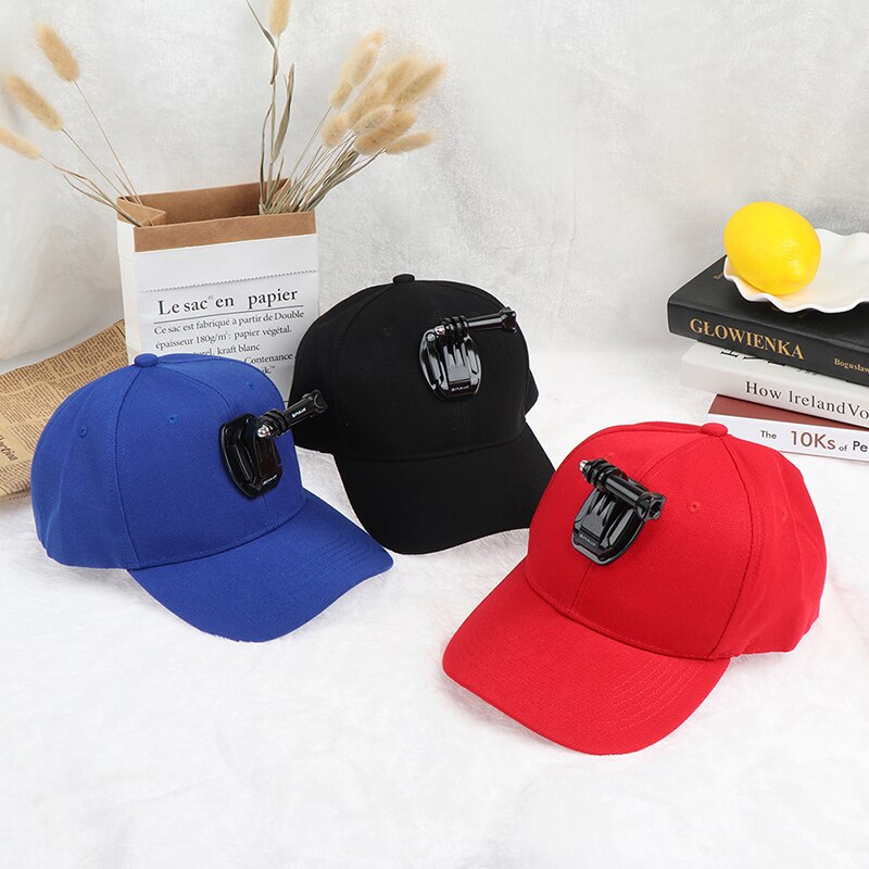 Chapeau de caméra de sport casquette réglable avec vis et socle de Stent J pour GoPro Hero 6/5