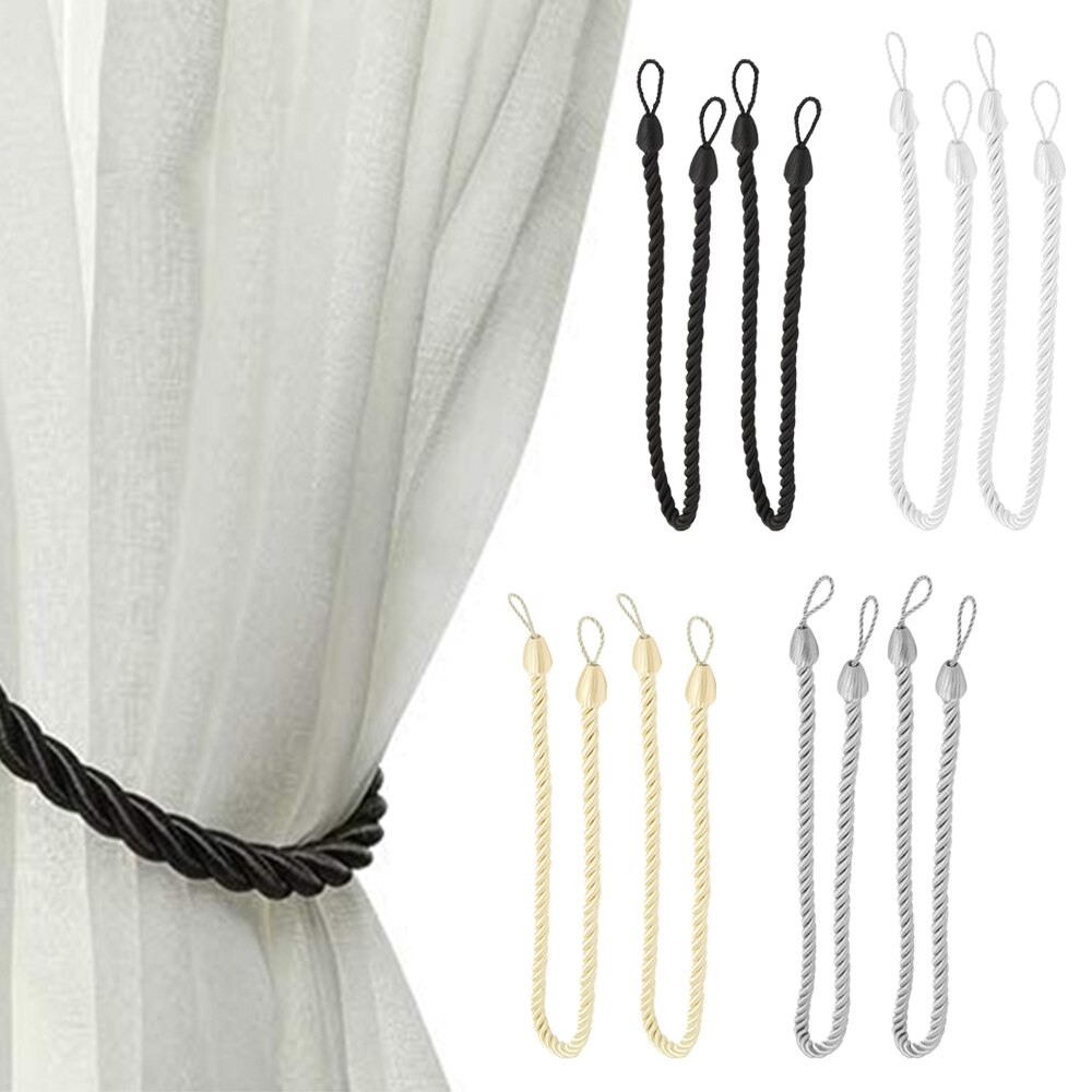 1Pc Crystal Beaded Tassel Curtain Tieback Decorative Curtain Curtains Cord Accessories Room Decor Home Rope Buckle Tie For