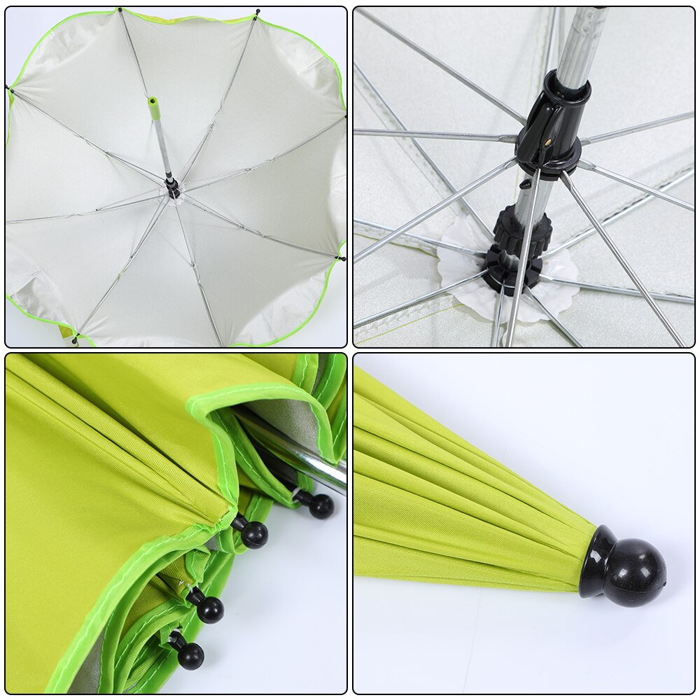 Adjustable Stroller Umbrella Rain UV Protection Baby Pram Pushchair Sun Shade Parasol With Universal Clamp