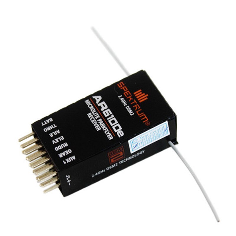 DSM2 2.4GHz 6 Channel 6CH AR6100e RC Receiver Acceptor Support SPEKTRUM DX6i/DX7 DSM-X JR DSX7 DSX6 DSX9 Transmitter