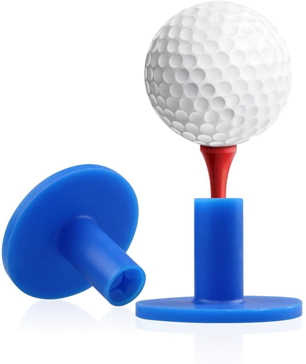 Crestgolf Rubber Golf Tees Houder, duurzaam Rubber Praktijk Tees 1.55 Inches Ideaal Voor Golf Praktijk Mat Indoor Outdoor Pack Van 4: blue