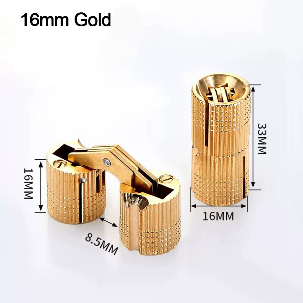 Charnières de meubles en laiton, armoire cachée cylindrique, charnières invisibles pour boîte de quincaillerie, 8-18mm, 8mm, 10mm, 12mm, 14mm, 16mm, 18mm: Argent
