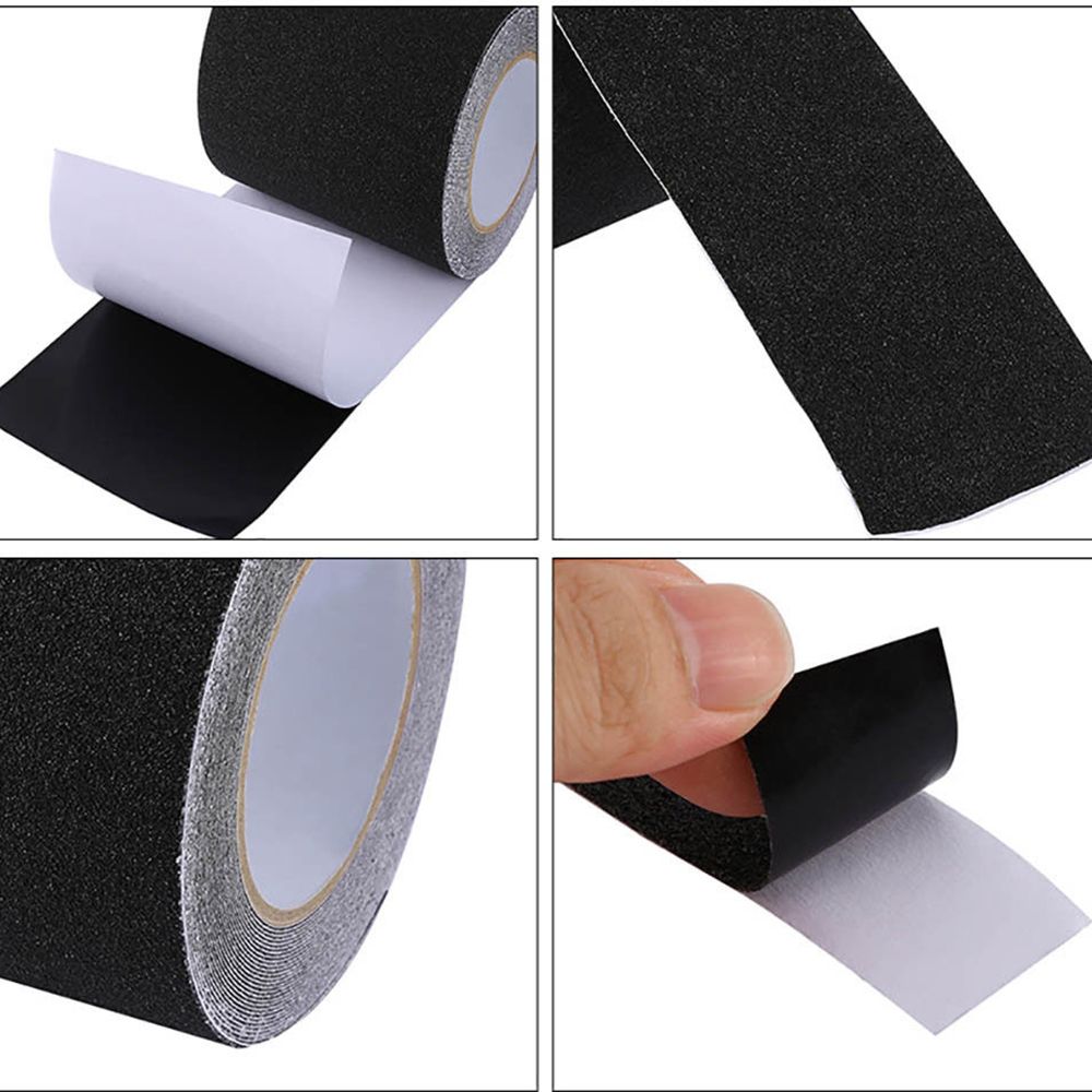 Cinta antideslizante de alta resistencia, Cinta de agarre impermeable para exteriores, escalones de escalera, rampa, monopatines, tiras adhesivas antideslizantes, 5M, 1 unidad