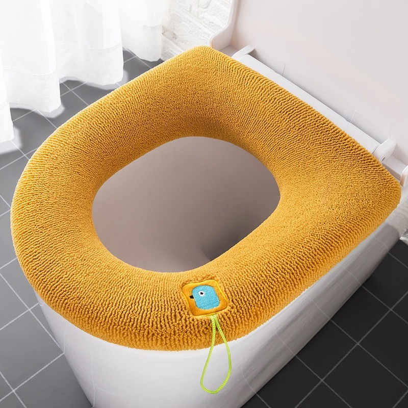 Knitted Universal Toilet Seat Cushion Four Seasons Thickened Toilet Seat Toilet Cover Household Washable Toilet Accessories