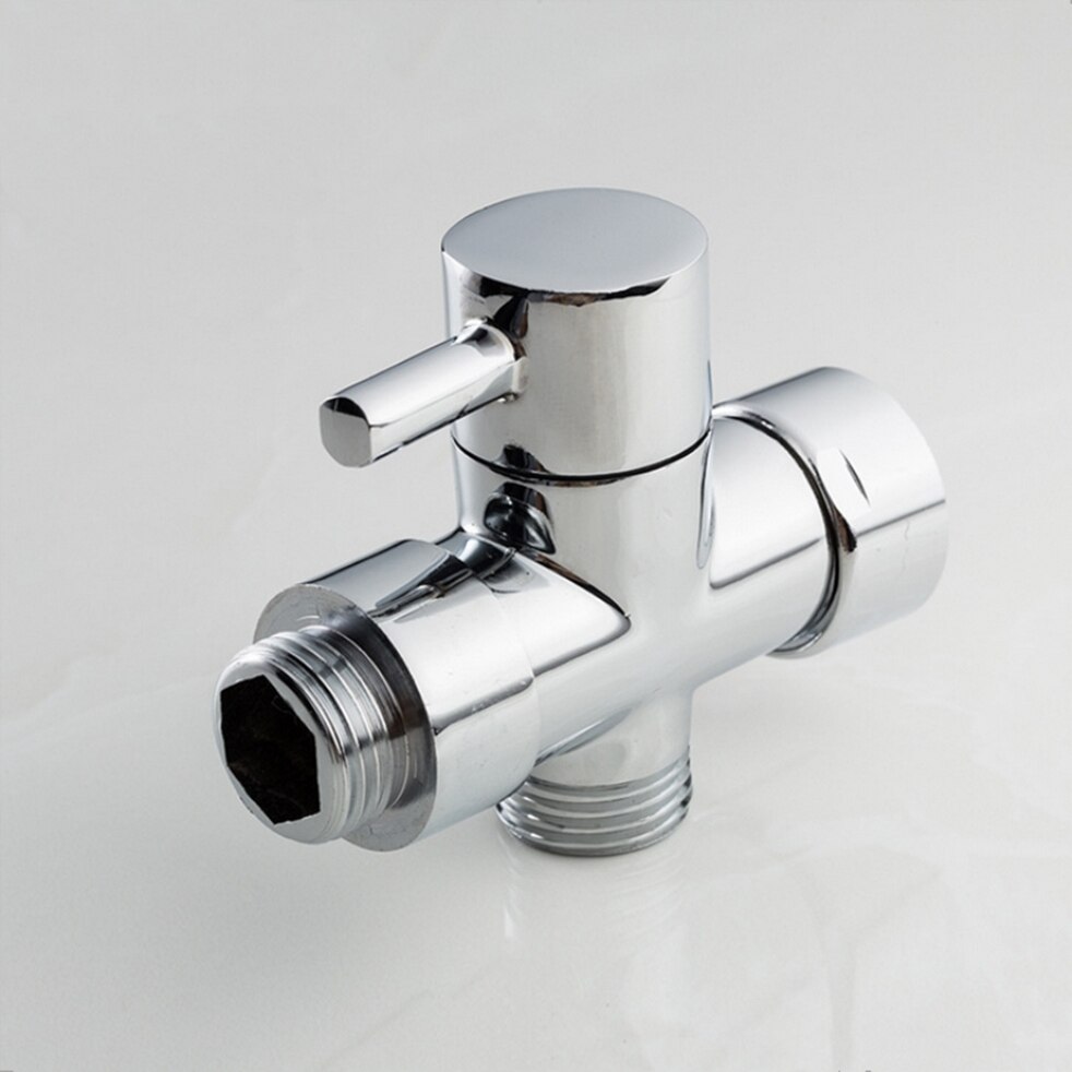 Messing 1/2 "7/8" Chrome T-adapter 3 Möglichkeiten Ventil für Füllung Winkel Bidet Umsteller Bad Wc Bidet sprayer Dusche Kopf Dusche