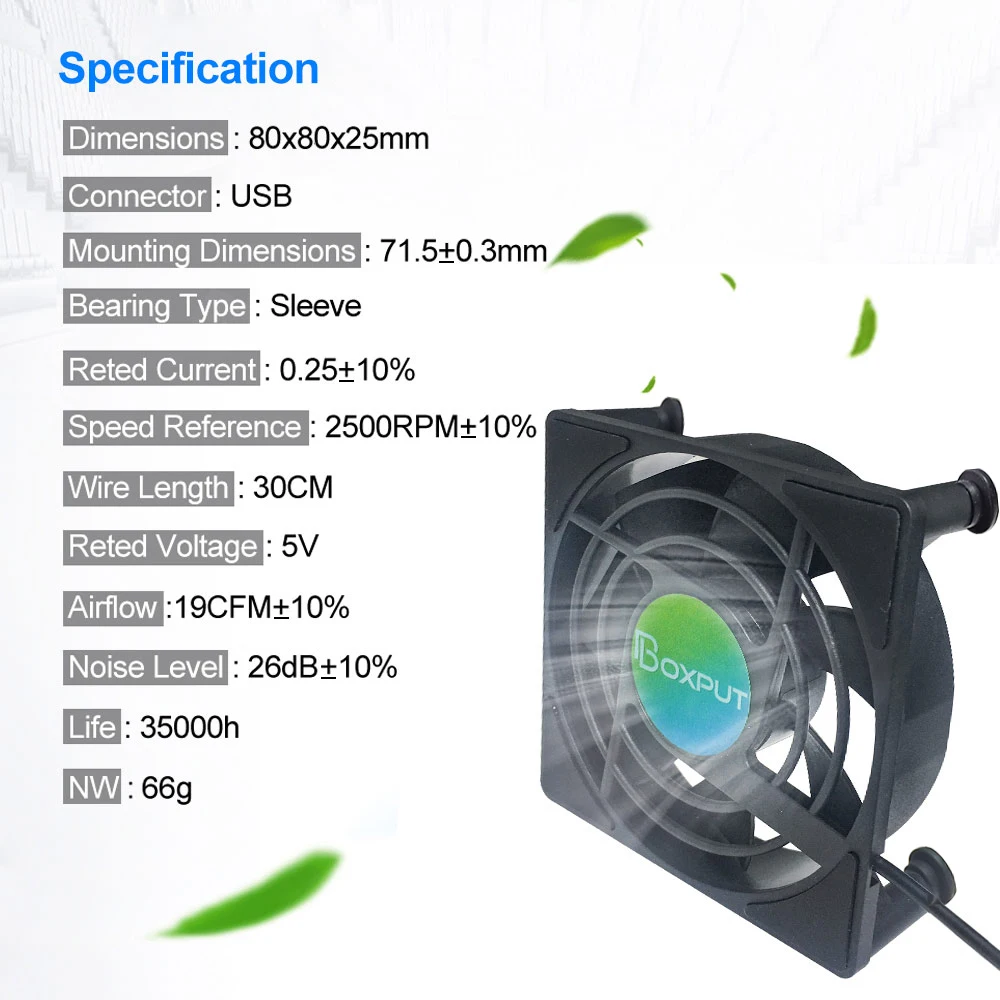 Ventilador de refrigeración para Android TV Box, enrutador, Enfriador de ordenador, Set Top Box, inalámbrico, silencioso, tvbox, Enfriador, radiador de alimentación USB, Mini ventilador