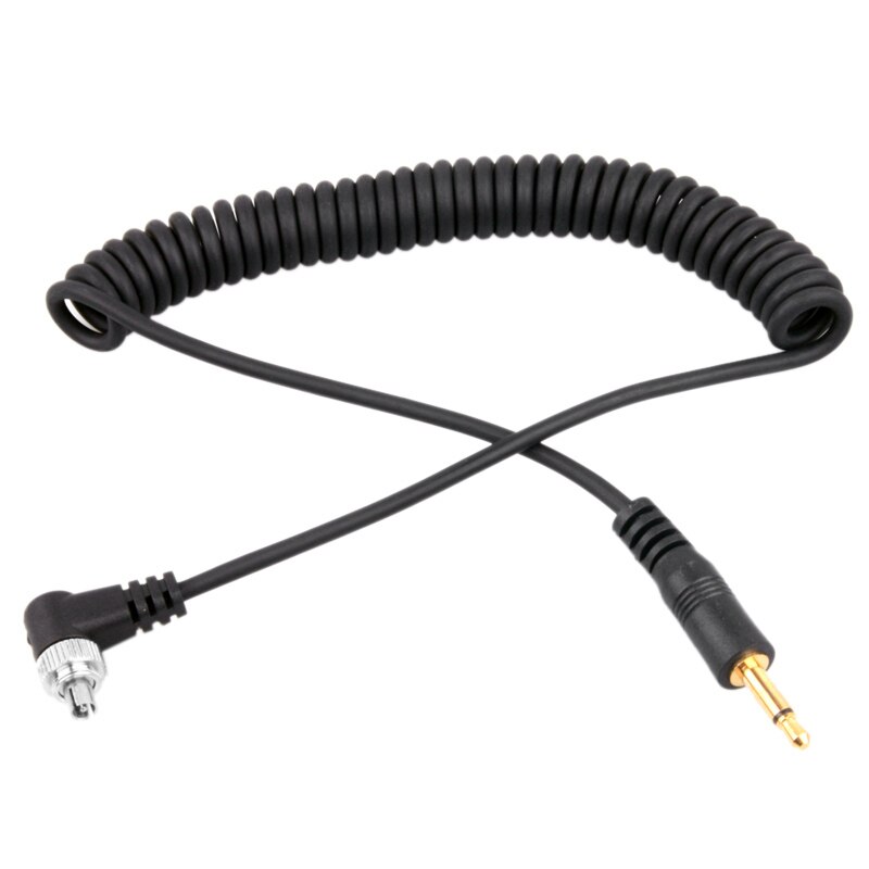 PC-3.5mm 3.5 mm Male PC Sync Flash Cable Camera PC Line 32-100cm