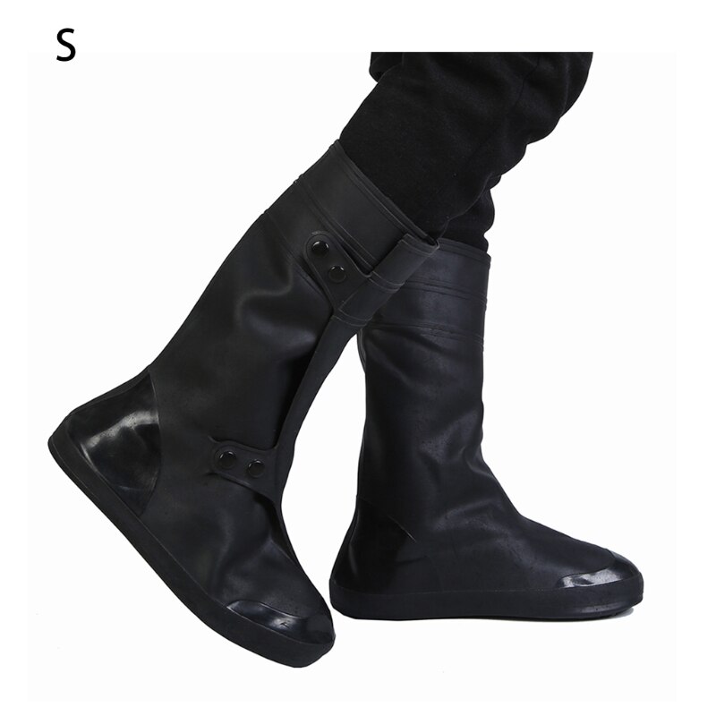 Waterproof Shoe Cover Outdoor Rain Shoes Boots Covers Waterproof Slip-resistant Overshoes Galoshes Travel for Men Wome: Black / XXL
