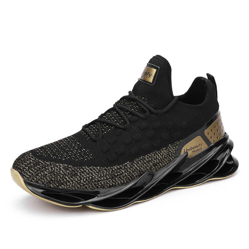 zapatillas de deporte de malla zapatos transpirables para hombre, zapatos de deporte para hombre, con cordones, antideslizantes, para caminar, talla grande 46