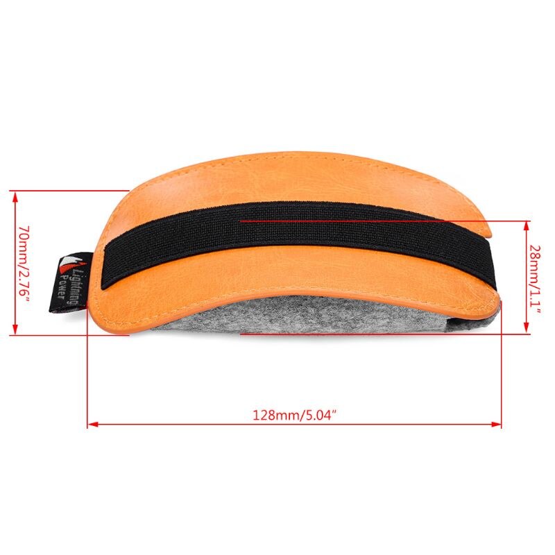 Orange PU Leather Felt Mouse Pouch Travel Carry Case Dust Cover Mice Storage Bag for Apple Magic Mouse 2 Kit
