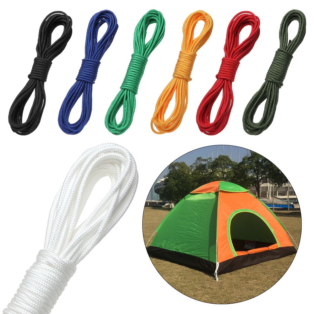 10m Used in The Jungle Clothes Drying Outdoor 4mm Braided Rope Lanyard Umbrella Rope