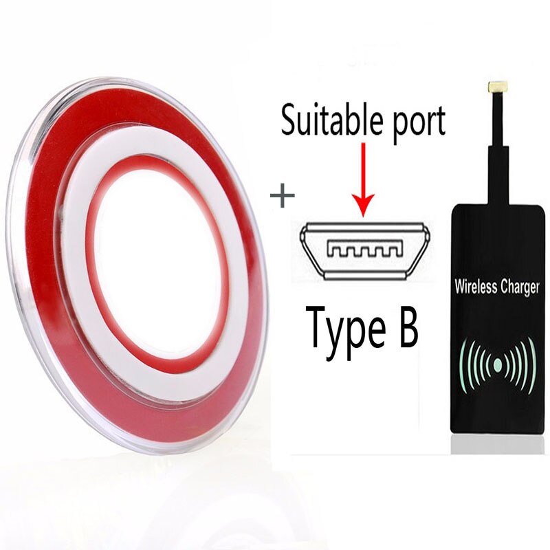 Qi trådløst ladesett lader reseptor pute Spole mottaker til iphne xs max xr  x 8 til samsng  s10 s9 s8: Ironman type-b-sett