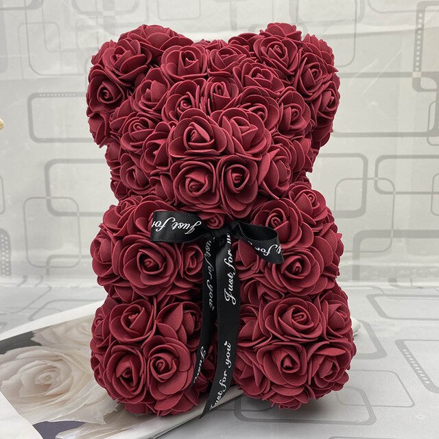 VIP link Rose Bear with eub for Marko: Wine Red