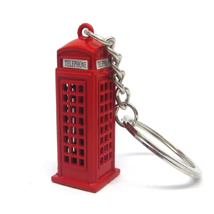 Storage Mailbox Box London Bus Key chain Taxi British flag Souvenir For Keyring Ring London Bus Phone Box: F