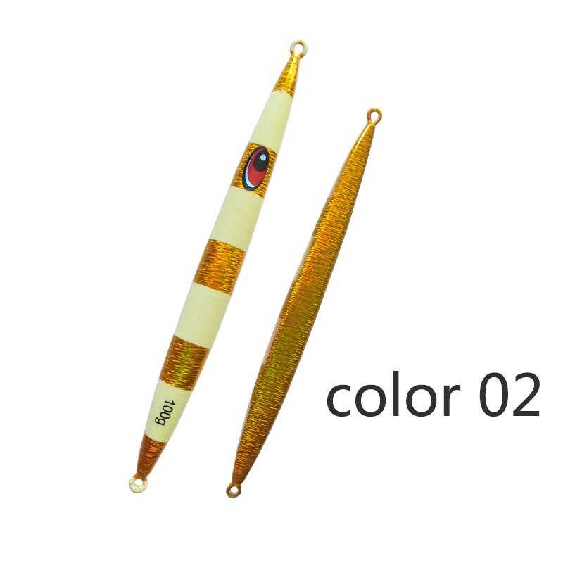 Balleo 1pcs 100g 150g 200g 250g 300g 400g Luminous lead fish Deep sea Metal Jig Jigging Fishing fish Lure: Yellow / 400g