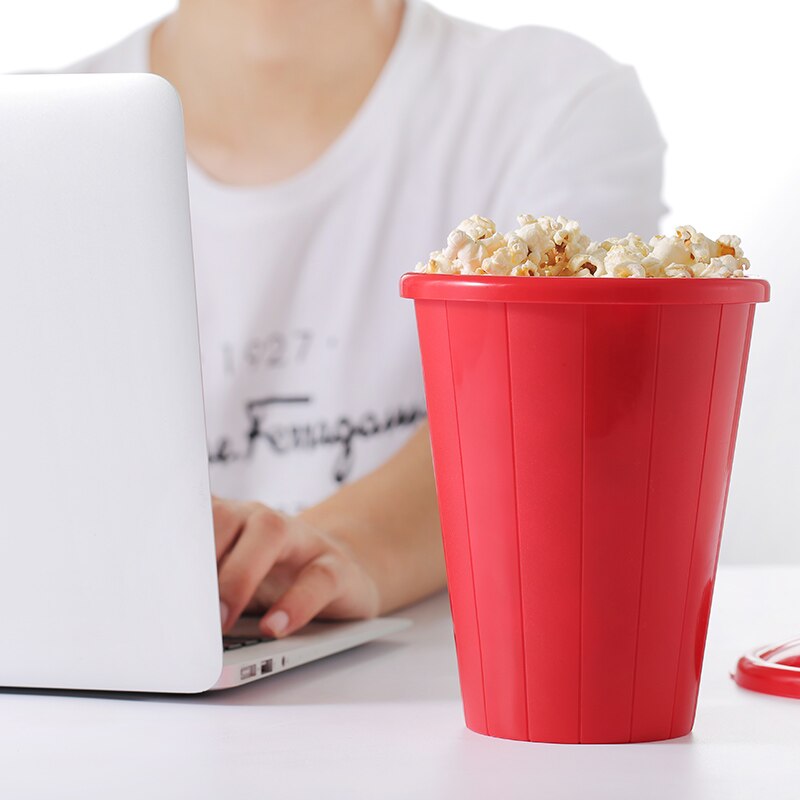 JOIE Popcorn Microwave Silicone Kitchen Tools DIY Popcorn Maker Bucket Bowl Microwaveable With Lid Heat Resistance