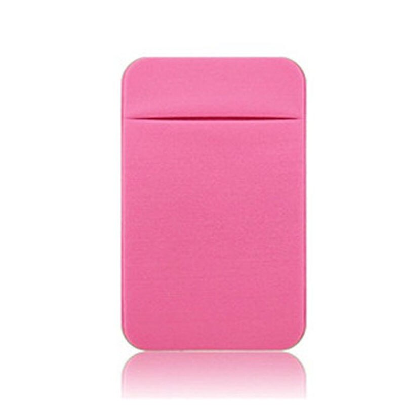 Capa universal adesiva para celular, capa fina de bolso para guardar cartões de crédito, mini bolsa, adesiva, capa traseira para iphone samsung: 2pcs / Pink