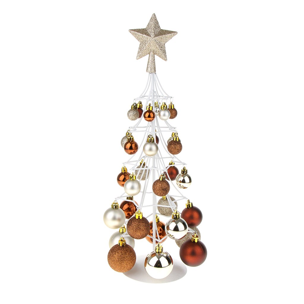 Mini Christmas Bauble Tree Ball Xmas Home Table Centerpiece Decor