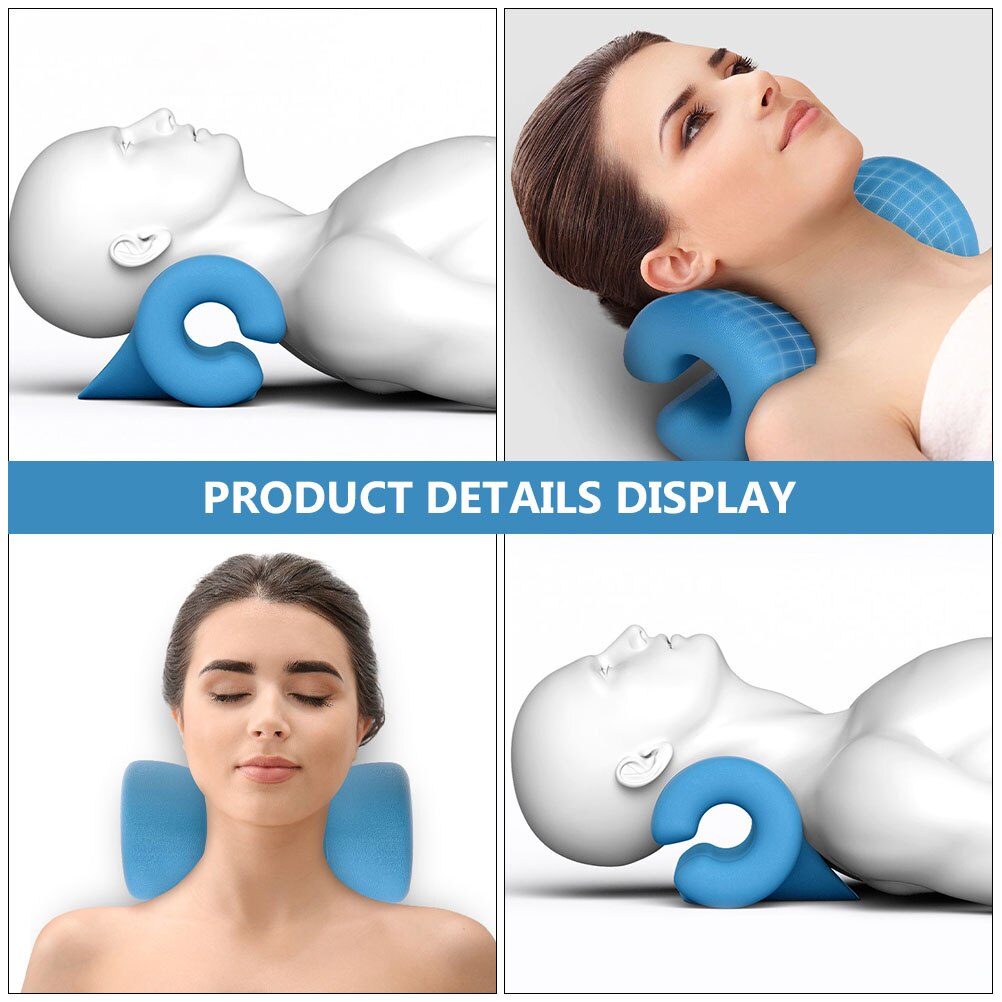 1pc Bed Ergonomic Cervical Support Neck Support Cervical Traction Pillow Massager