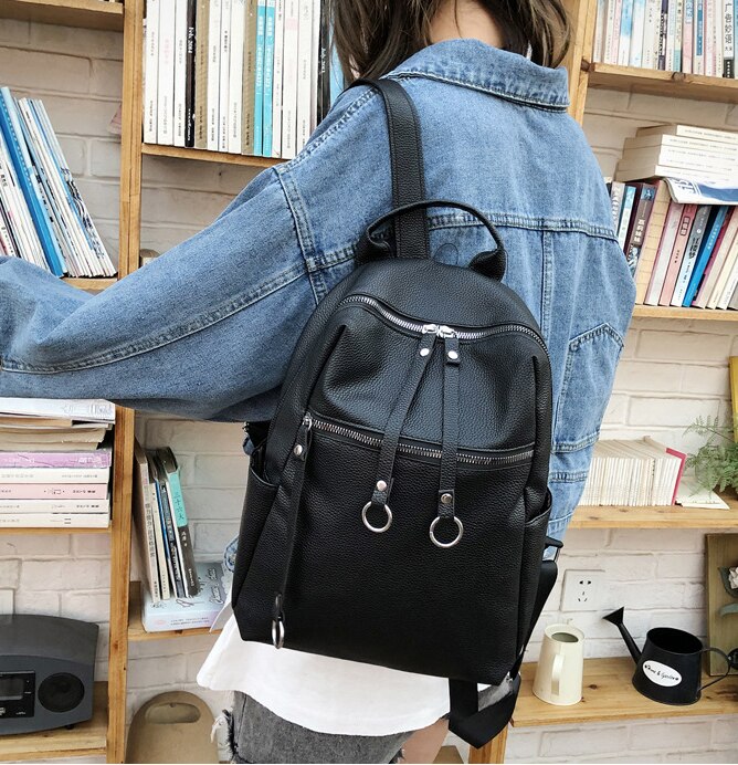 Chuwanglin kvinner ryggsekker lær ryggsekk skulder dagsekk kvinnelig ryggsekk mochilas mujer uformell skolesekk til jenter  f52501