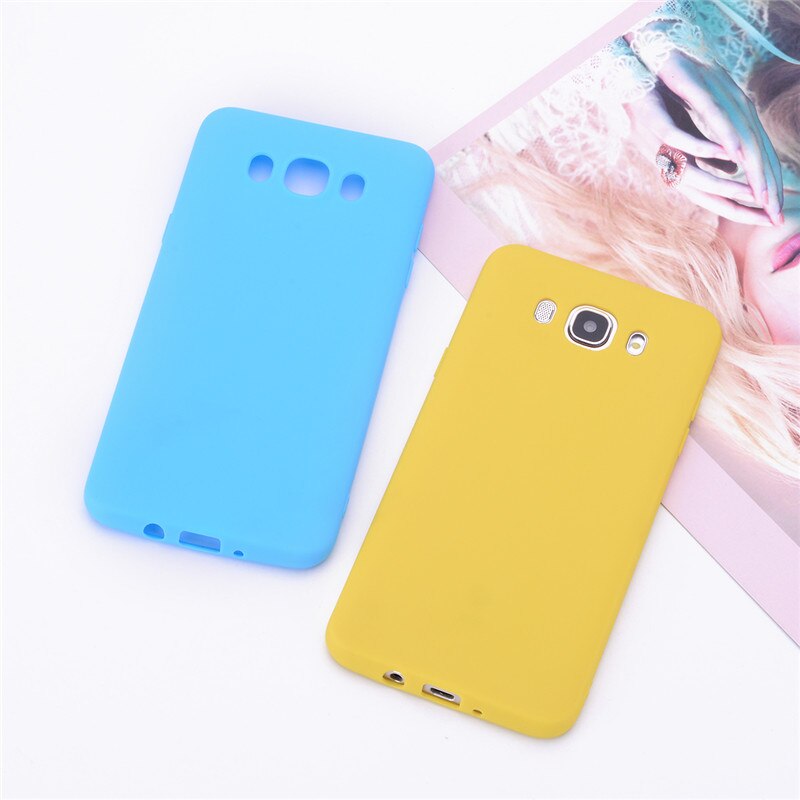 Siliconen Cases Voor Samsung Galaxy J7 J710 J710F Candy Kleur Silicone Soft TPU Phone Case Voor Samsung J7 cover