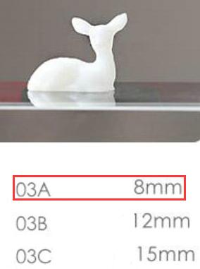 3D Mini Deer Stuff Miniature Craft Elk Resin Charms Jewelry DIY Epoxy Resin Pendant Fillings: 3A