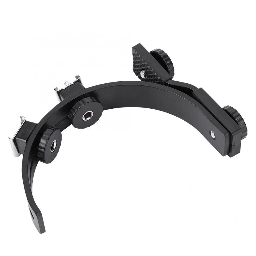 studio light stand C-Shape Dual Shoes Flash Lamp Mount Holder Bracket For DV Camera Camcorder DSLR Camera stand photo