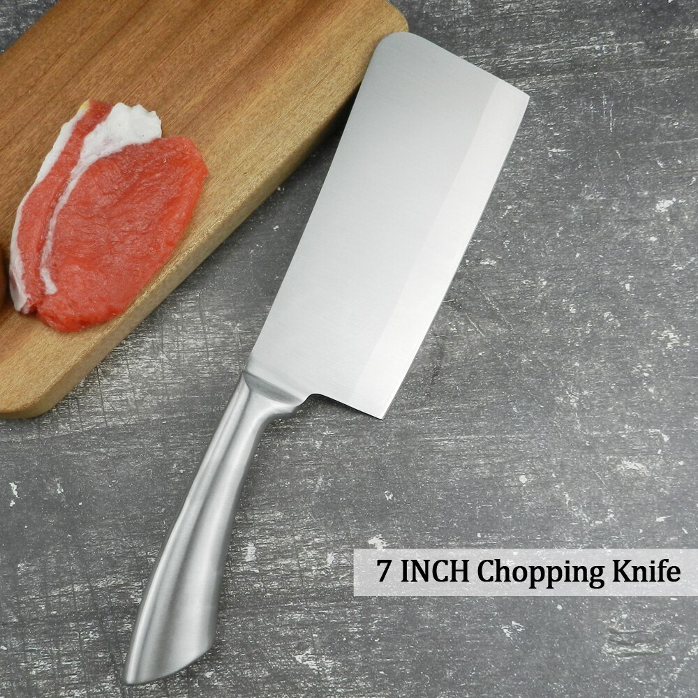 RZD Japanese Cooking Knives Set Chef 8'' Inch Santoku Chopping Utility Knife Holder Wooden Stand Storage Save Space Kitchen Tool: D 1 ktichen knife